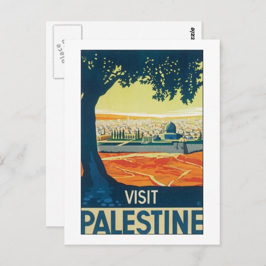 Bezoek Palestine Briefkaart (Voorkant / Achterkant)