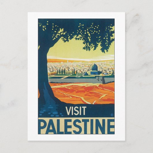 Bezoek Palestine Briefkaart (Voorkant)