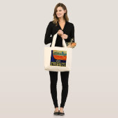 Bezoek Palestine Grote Tote Bag (Voorkant (model))