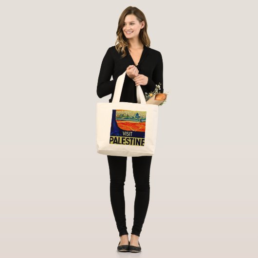Bezoek Palestine Grote Tote Bag (Voorkant (model))
