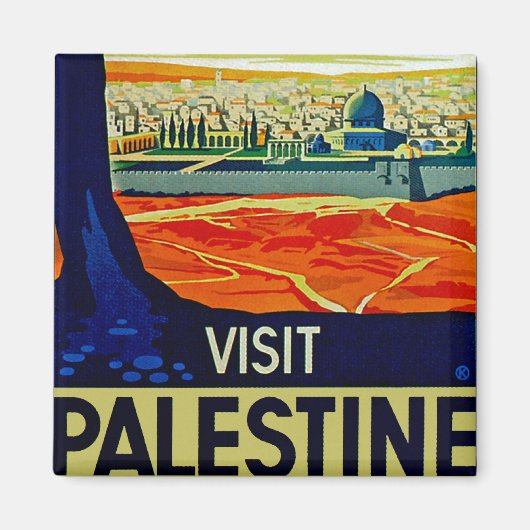 Bezoek Palestine Magneet (Voorkant)