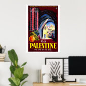 "Bezoek Palestine"-Poster voor het reizen van Vint Poster (Thuiskantoor)