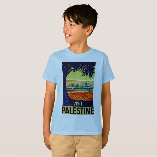 Bezoek Palestine T-shirt (Voorkant volledig)