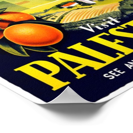 bezoek Palestine Travel Classic Poster (Hoek)