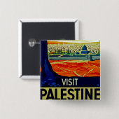 Bezoek Palestine Vierkante Button 5,1 Cm (Voorkant /achterkant)