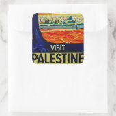 Bezoek Palestine Vierkante Sticker (Tas)