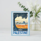 Bezoek Palestine Vintage Travel Briefkaart (Staand voorkant)