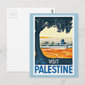 Bezoek Palestine Vintage Travel Briefkaart (Voorkant / Achterkant)