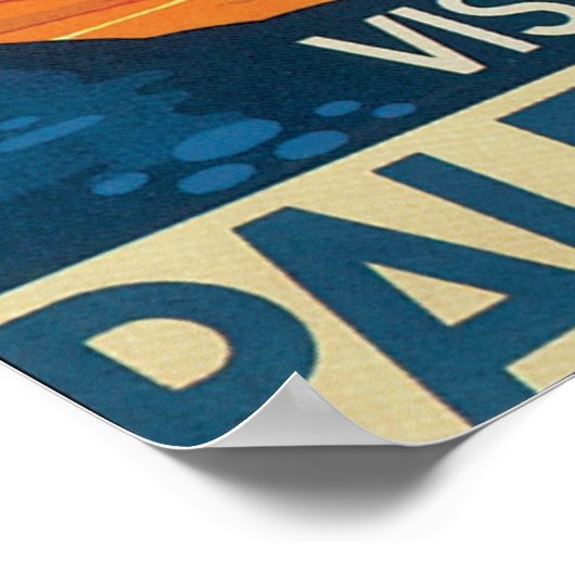 Bezoek Palestine Vintage Travel Poster (Hoek)