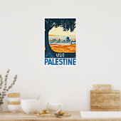 Bezoek Palestine Vintage Travel Poster (Keuken)