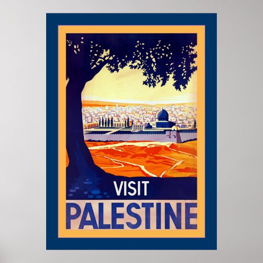 Bezoek Palestine ~ Vintage Travel Poster (Voorkant)