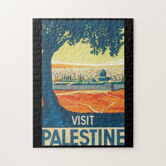 Bezoek Palestine Vintage Travel Poster Legpuzzel (Verticaal)
