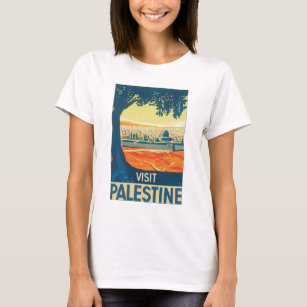 Bezoek Palestine Vintage Travel Poster T-shirt