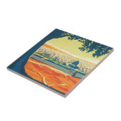 Bezoek Palestine Vintage Travel Poster Tegeltje (Zijkant)