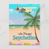 Bezoek Paradise! Reisposter voor Seychellen Briefkaart (Voorkant)