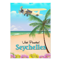Bezoek Paradise! Reisposter voor Seychellen