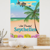 Bezoek Paradise! Reisposter voor Seychellen Poster (Keuken)