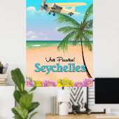 Bezoek Paradise! Reisposter voor Seychellen Poster (Thuiskantoor)