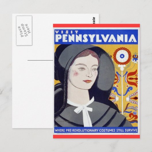 Bezoek Pennsylvania Briefkaart (Voorkant / Achterkant)