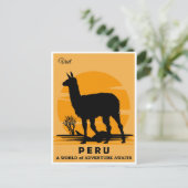  bezoek Peru Llama Travel Briefkaart (Staand voorkant)
