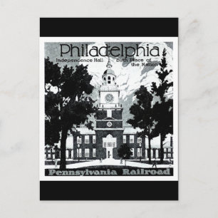 Bezoek Philadelphia op de Pennsylvania Railroad Briefkaart