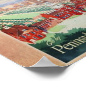 Bezoek Philadelphia op de Pennsylvania Railroad Poster (Hoek)