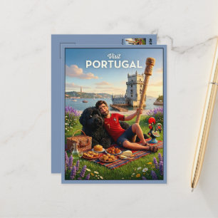 Bezoek Portugal 3D Reizen Briefkaart