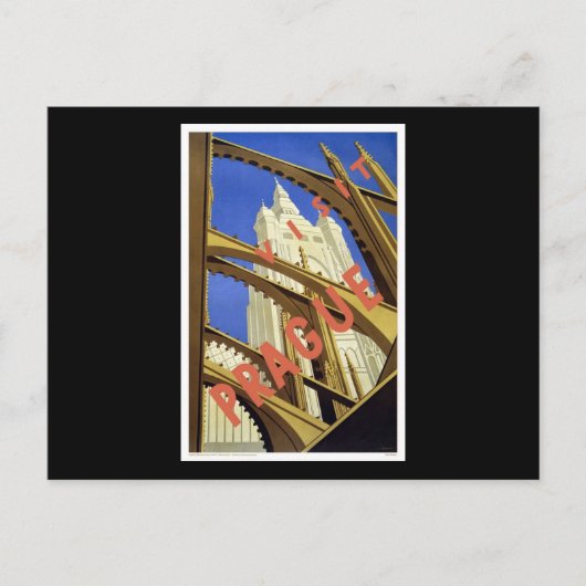 Bezoek Praag Briefkaart (Voorkant)