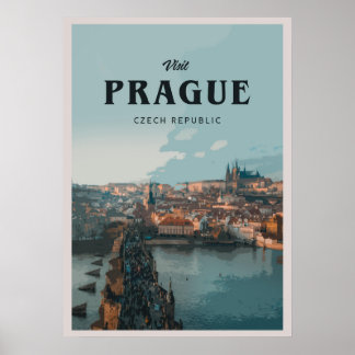 Bezoek Praag Poster