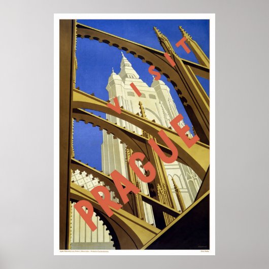 Bezoek Praag Poster (Voorkant)