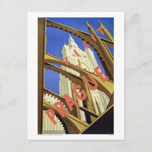 Bezoek Praag Tsjechië Briefkaart