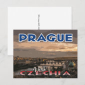 Bezoek... Praag, Tsjechisch Briefkaart (Voorkant / Achterkant)