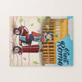 Bezoek Rome cartoon reisposter Legpuzzel (Horizontaal)