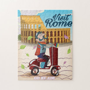 Bezoek Rome cartoon reisposter Legpuzzel