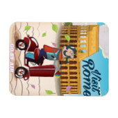 Bezoek Rome cartoon reisposter Magneet (Horizontaal)
