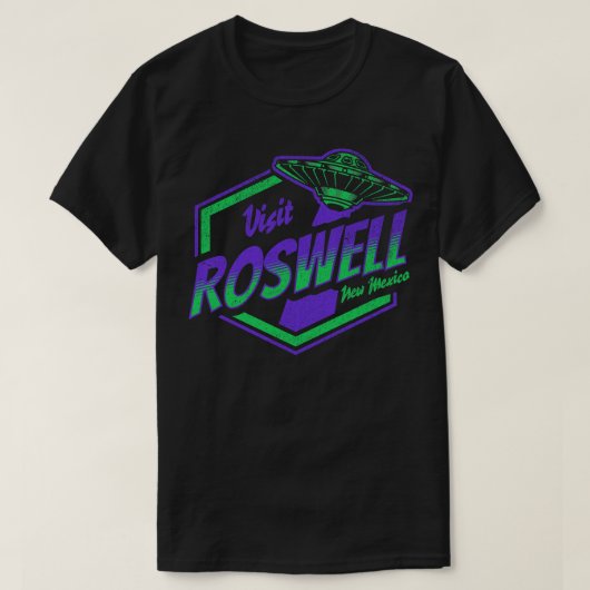 Bezoek Roswell New Mexico Funny Flying Sau T-shirt (Design voorkant)