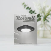 Bezoek Roswell UFO vintage poster Briefkaart (Staand voorkant)