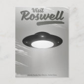 Bezoek Roswell UFO vintage poster Briefkaart (Voorkant)