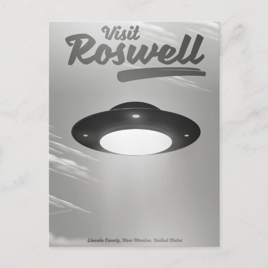 Bezoek Roswell UFO vintage poster Briefkaart (Voorkant)