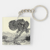 "Bezoek Schilderachtig Juniper Valley" Cadeauwinke Sleutelhanger (Achterkant)