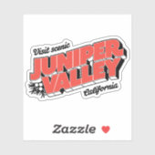 "Bezoek Schilderachtig Juniper Valley" - Sticker (Vel)