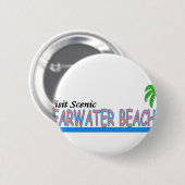 Bezoek Schilderachtig Klearwater Beach Ronde Button 5,7 Cm (Voorkant /achterkant)