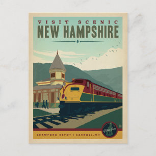 Bezoek Schilderachtig New Hampshire Briefkaart