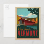 Bezoek Schilderachtig Vermont Briefkaart (Voorkant / Achterkant)
