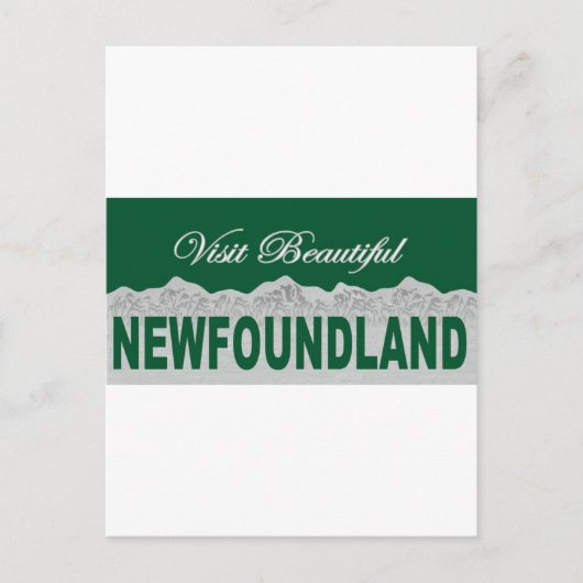 Bezoek schitterend Newfoundland Briefkaart (Voorkant)