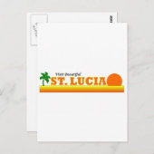 Bezoek schitterend Saint Lucia Briefkaart (Voorkant / Achterkant)