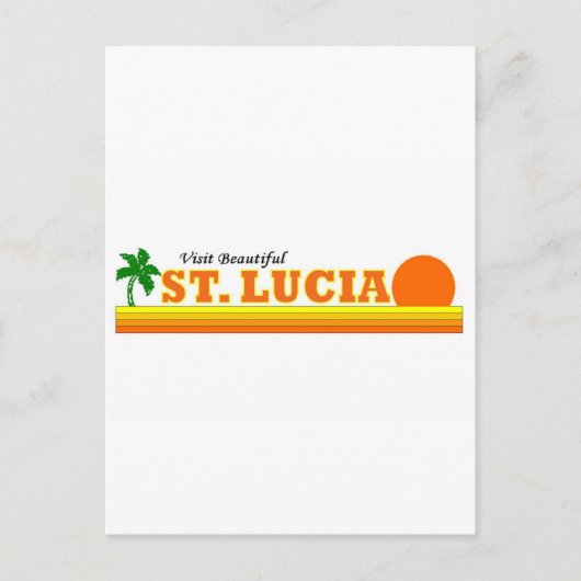 Bezoek schitterend Saint Lucia Briefkaart (Voorkant)