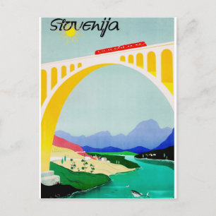 Bezoek Slovenië Groen, Boutique, Divers Briefkaart