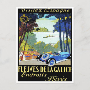 Bezoek Spaanse vintage-reis Briefkaart