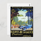 Bezoek Spaanse vintage-reis Briefkaart (Voorkant / Achterkant)